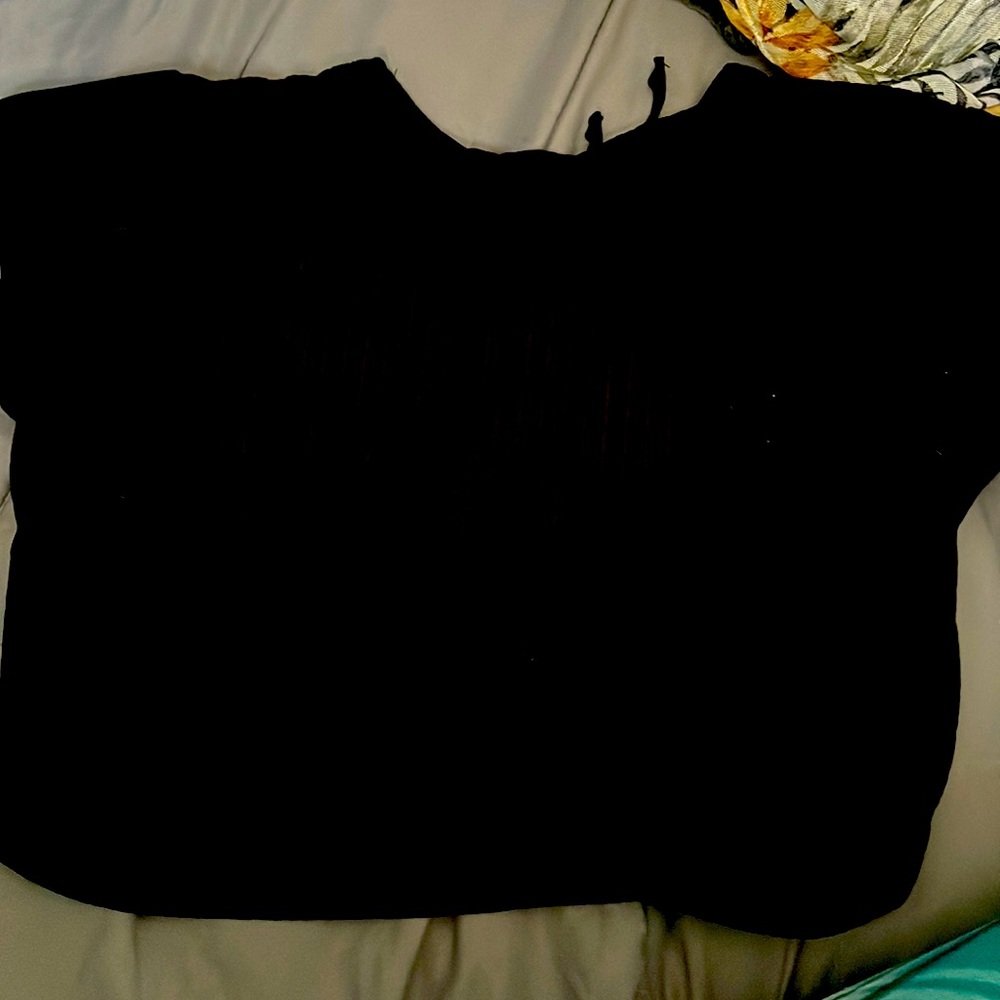 Self esteem black crop top